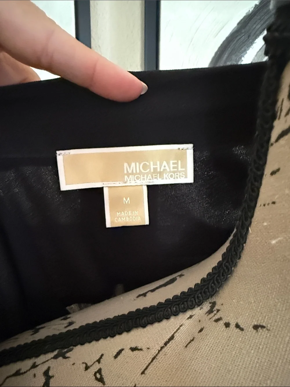 Michael Kors Black Sheer Button-Down Blouse
